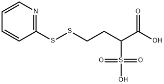 Butanoic acid, 4-(2-pyridinyldithio)-2-sulfo- Structure