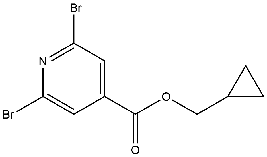 Cyclopropylmethyl 2,6-dibromo-4-pyridinecarboxylate Structure