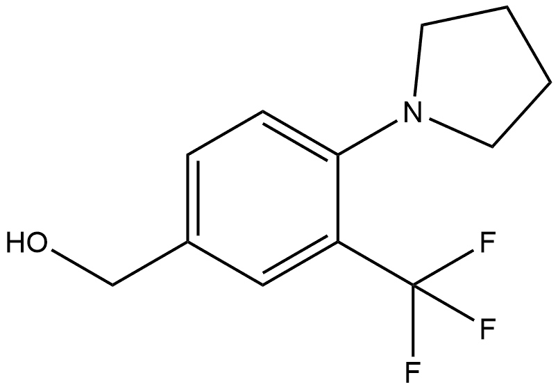 (4-(pyrrolidin-1-yl)-3-(trifluoromethyl)phenyl)methanol Structure