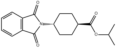 Cyclohexanecarboxylic acid, 4-(1,3-dihydro-1,3-dioxo-2H-isoindol-2-yl)-, 1-methylethyl ester, trans- Structure