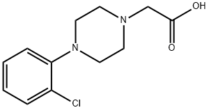 1-Piperazineacetic acid, 4-(2-chlorophenyl)- Structure