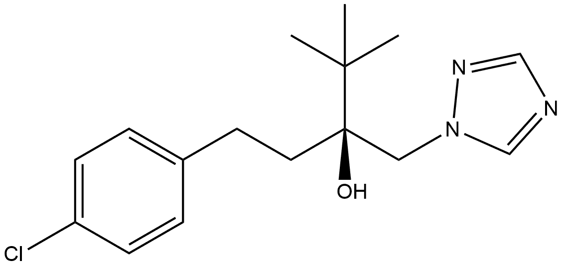 1H-1,2,4-Triazole-1-ethanol, α-[2-(4-chlorophenyl)ethyl]-α-(1,1-dimethylethyl)-, (αS)- Structure