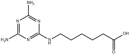 Hexanoic acid, 6-[(4,6-diamino-1,3,5-triazin-2-yl)amino]- Structure