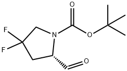 1-Pyrrolidinecarboxylic acid, 4,4-difluoro-2-formyl-, 1,1-dimethylethyl ester, (2S)- Structure