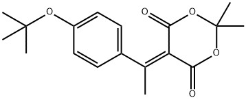 1,3-Dioxane-4,6-dione, 5-[1-[4-(1,1-dimethylethoxy)phenyl]ethylidene]-2,2-dimethyl- Structure