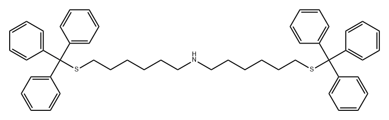 1-Hexanamine, 6-[(triphenylmethyl)thio]-N-[6-[(triphenylmethyl)thio]hexyl]- Structure