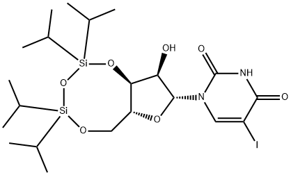 Uridine, 5-iodo-3',5'-O-[1,1,3,3-tetrakis(1-methylethyl)-1,3-disiloxanediyl]- Structure