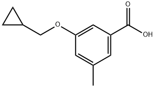 3-(cyclopropylmethoxy)-5-methylbenzoic acid Structure