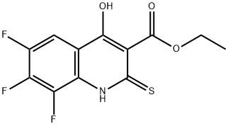 3-Quinolinecarboxylic acid, 6,7,8-trifluoro-1,2-dihydro-4-hydroxy-2-thioxo-, ethyl ester Structure