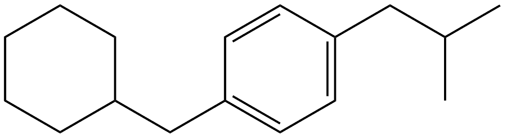 1-(Cyclohexylmethyl)-4-(2-methylpropyl)benzene Structure