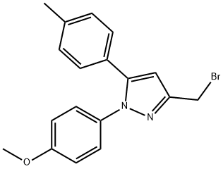 1H-Pyrazole, 3-(bromomethyl)-1-(4-methoxyphenyl)-5-(4-methylphenyl)- 구조식 이미지