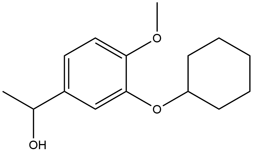 3-(Cyclohexyloxy)-4-methoxy-α-methylbenzenemethanol Structure