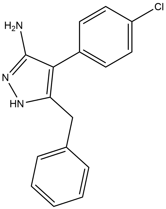 4-(4-Chlorophenyl)-5-(phenylmethyl)-1H-pyrazol-3-amine Structure