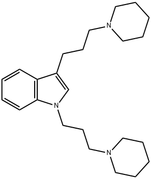 1H-Indole, 1,3-bis[3-(1-piperidinyl)propyl]- Structure