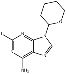 9H-Purin-6-amine, 2-iodo-9-(tetrahydro-2H-pyran-2-yl)- 구조식 이미지