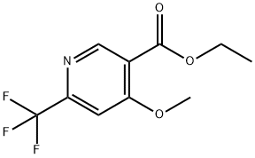 3-Pyridinecarboxylic acid, 4-methoxy-6-(trifluoromethyl)-, ethyl ester Structure