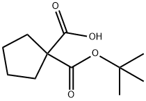 1,1-Cyclopentanedicarboxylic acid, 1-(1,1-dimethylethyl) ester Structure