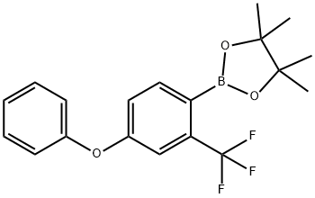 1,3,2-Dioxaborolane, 4,4,5,5-tetramethyl-2-[4-phenoxy-2-(trifluoromethyl)phenyl]- Structure