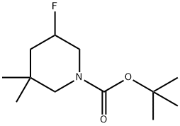 1-Piperidinecarboxylic acid, 5-fluoro-3,3-dimethyl-, 1,1-dimethylethyl ester Structure