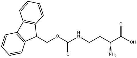 (2R)-2-Amino-4-[[(9H-fluoren-9-ylmethoxy)carbonyl]amino]butanoic acid Structure