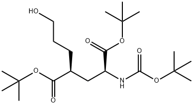 L-Glutamic acid, N-[(1,1-dimethylethoxy)carbonyl]-4-(3-hydroxypropyl)-, 1,5-bis(1,1-dimethylethyl) ester, (4S)- Structure