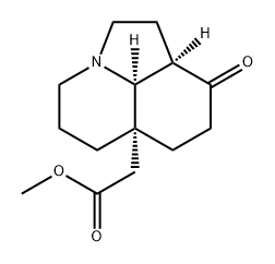 4H-Pyrrolo[3,2,1-ij]quinoline-6a(2H)-acetic acid, octahydro-9-oxo-, methyl ester, (6aR,9aR,9bS)- 구조식 이미지