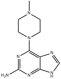 9H-Purin-2-amine, 6-(4-methyl-1-piperazinyl)- Structure