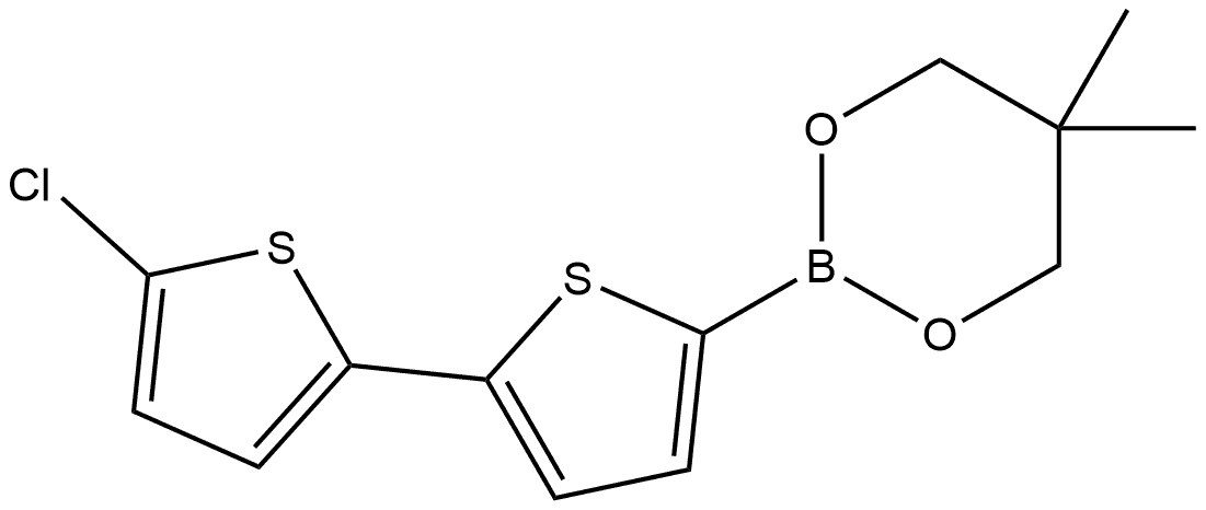 2-(5'-Chloro[2,2'-bithiophen]-5-yl)-5,5-dimethyl-1,3,2-dioxaborinane Structure