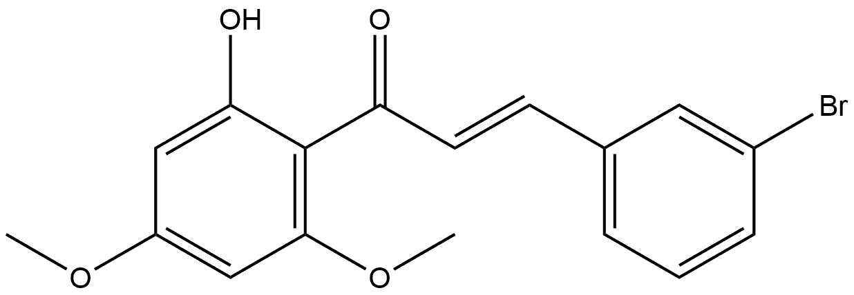 (2E)-3-(3-Bromophenyl)-1-(2-hydroxy-4,6-dimethoxyphenyl)-2-propen-1-one Structure