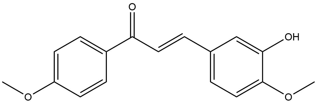 (2E)-3-(3-Hydroxy-4-methoxyphenyl)-1-(4-methoxyphenyl)-2-propen-1-one Structure