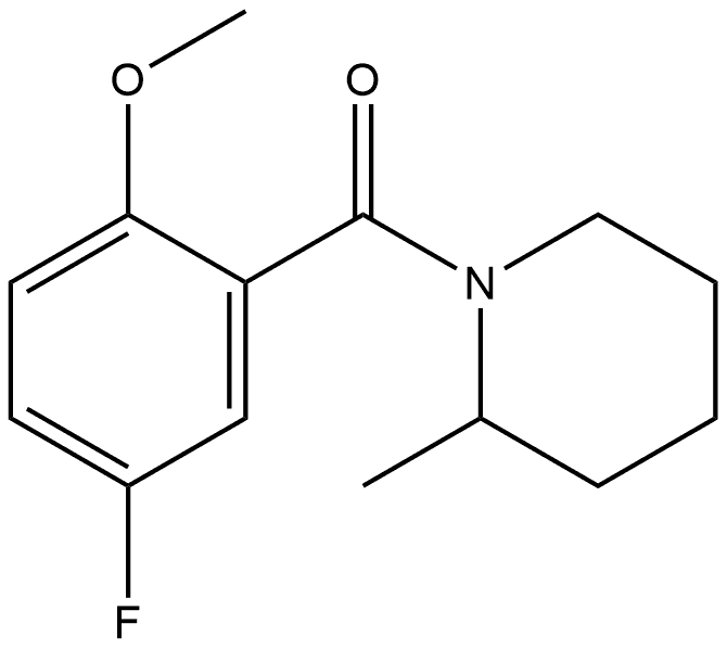 (5-Fluoro-2-methoxyphenyl)(2-methyl-1-piperidinyl)methanone Structure