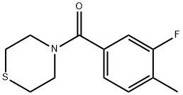 (3-fluoro-4-methylphenyl)(thiomorpholino)methanone Structure