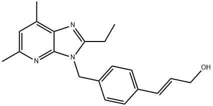 2-Propen-1-ol, 3-[4-[(2-ethyl-5,7-dimethyl-3H-imidazo[4,5-b]pyridin-3-yl)methyl]phenyl]-, (2E)- Structure