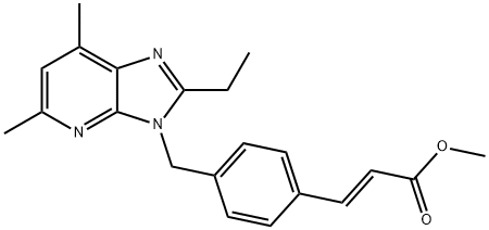 2-Propenoic acid, 3-[4-[(2-ethyl-5,7-dimethyl-3H-imidazo[4,5-b]pyridin-3-yl)methyl]phenyl]-, methyl ester, (2E)- Structure