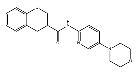 2H-1-Benzopyran-3-carboxamide, 3,4-dihydro-N-[5-(4-morpholinyl)-2-pyridinyl]- Structure