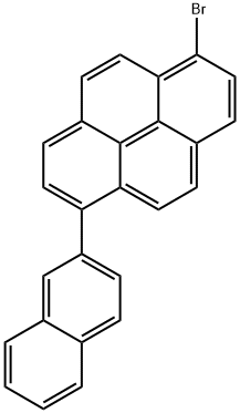 Pyrene, 1-bromo-6-(2-naphthalenyl)- Structure