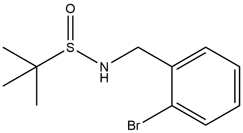 2-Propanesulfinamide, N-[(2-bromophenyl)methyl]-2-methyl- Structure