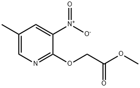 Acetic acid, 2-[(5-methyl-3-nitro-2-pyridinyl)oxy]-, methyl ester Structure