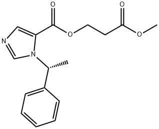 3-Methoxy-3-oxopropyl 1-[(1R)-1-phenylethyl]-1H-imidazole-5-carboxylate Structure