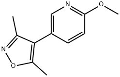 Pyridine, 5-(3,5-dimethyl-4-isoxazolyl)-2-methoxy- Structure