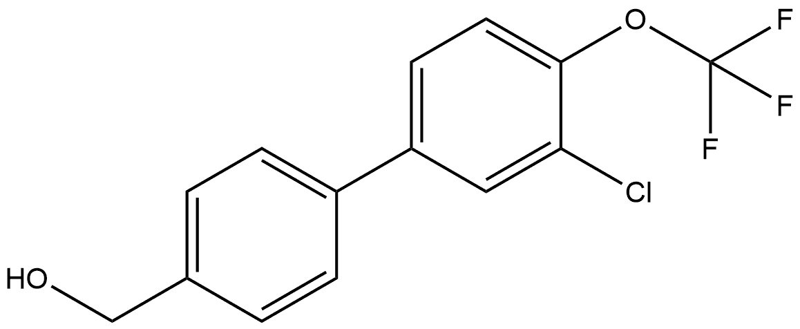 3'-Chloro-4'-(trifluoromethoxy)[1,1'-biphenyl]-4-methanol Structure