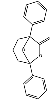 3-Methyl-7-methylene-1,5-diphenyl-6,8-dioxabicyclo[3.2.1]octane 구조식 이미지