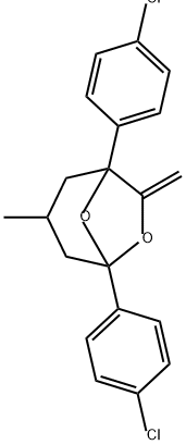 1,5-Bis(4-chlorophenyl)-3-methyl-7-methylene-6,8-dioxabicyclo[3.2.1]octane Structure