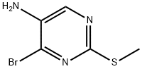 5-Pyrimidinamine, 4-bromo-2-(methylthio)- Structure