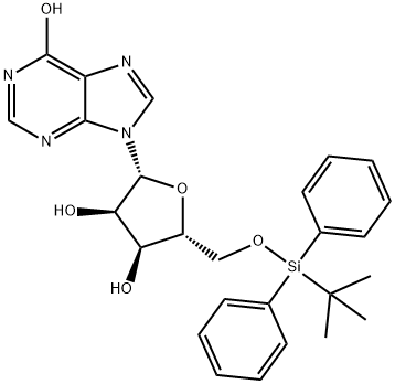 Inosine, 5'-O-[(1,1-dimethylethyl)diphenylsilyl]- Structure