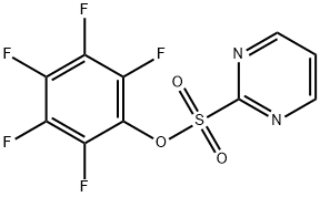 Pyrimidine-2-sulfonic acid pentafluorophenyl ester 구조식 이미지