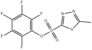 5-Methyl-[1,3,4]thiadiazole-2-sulfonic acid pentafluorophenyl ester Structure