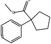 Cyclopentanecarboxylic acid, 1-(4-pyridinyl)-, methyl ester 구조식 이미지