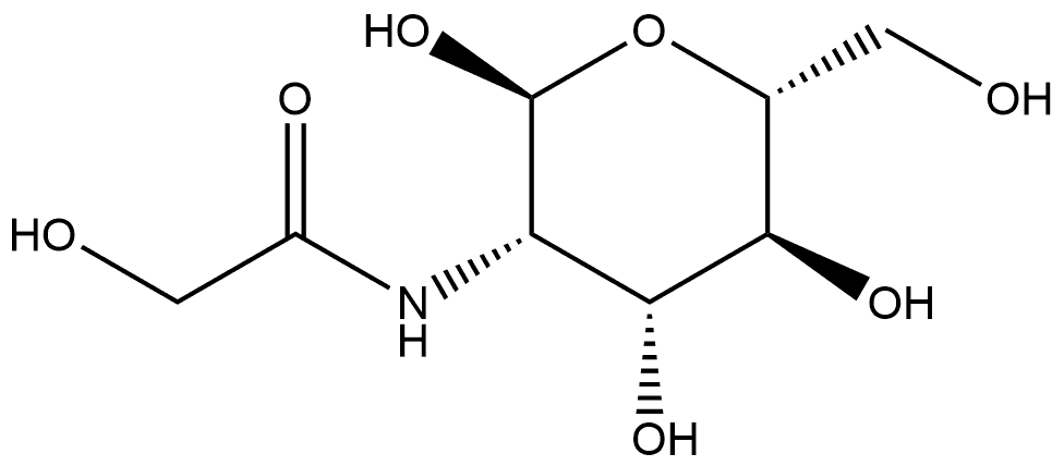 α-D-Mannopyranose, 2-deoxy-2-[(2-hydroxyacetyl)amino]- Structure