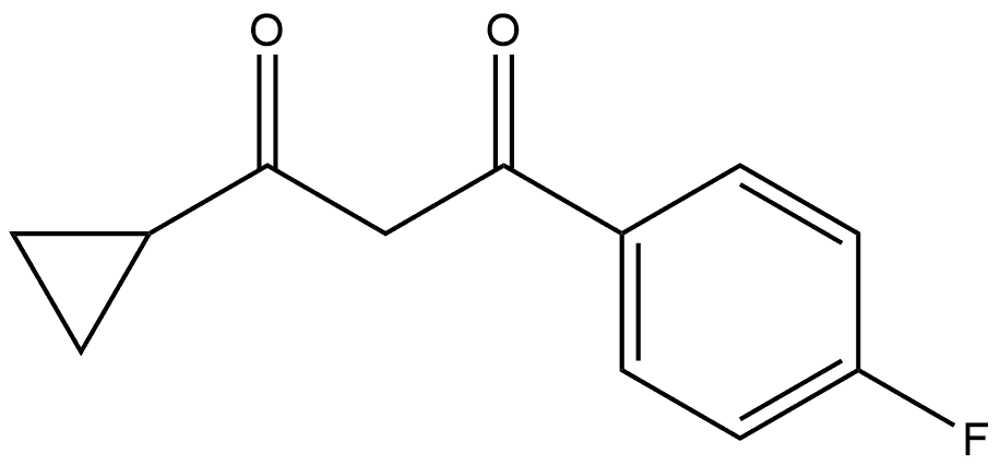 1-cyclopropyl-3-(4-fluorophenyl)propane-1,3-dione 구조식 이미지